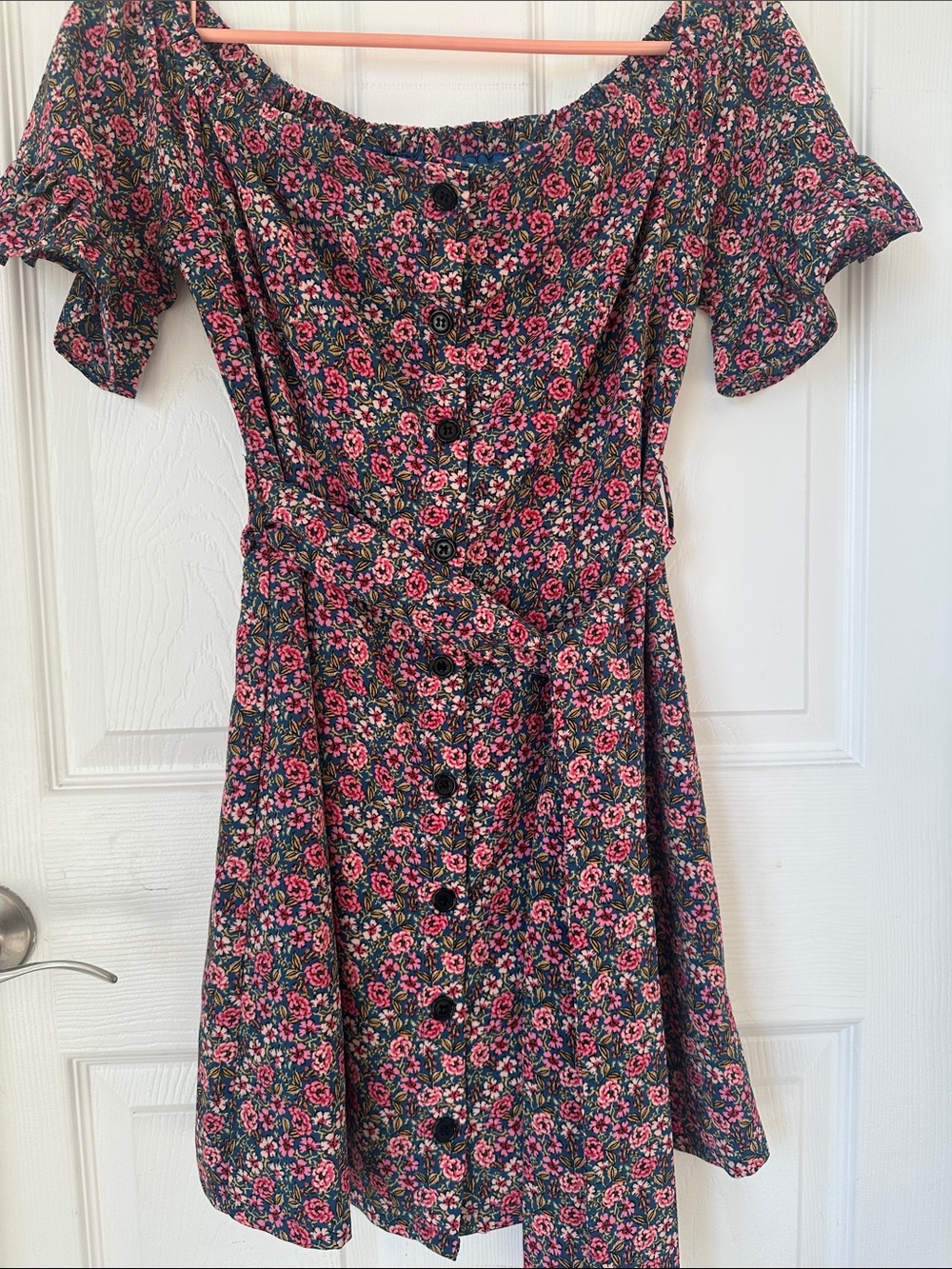 Lost + Wander Garden Party Floral Off-The-Shoulder Mini Dress Size S